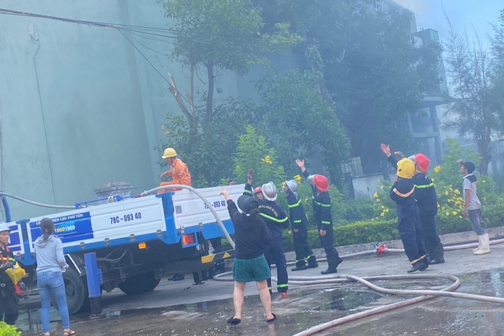 Phú Yên: Cháy lớn tại một KCN do chập điện 