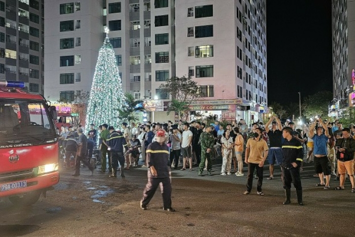 Nha Trang: Cháy căn hộ chung cư ở tòa nhà Mường Thanh Viễn Triều